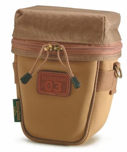 Billingham Beta 03 Camera Pouch - Khaki Canvas / Tan Leather
