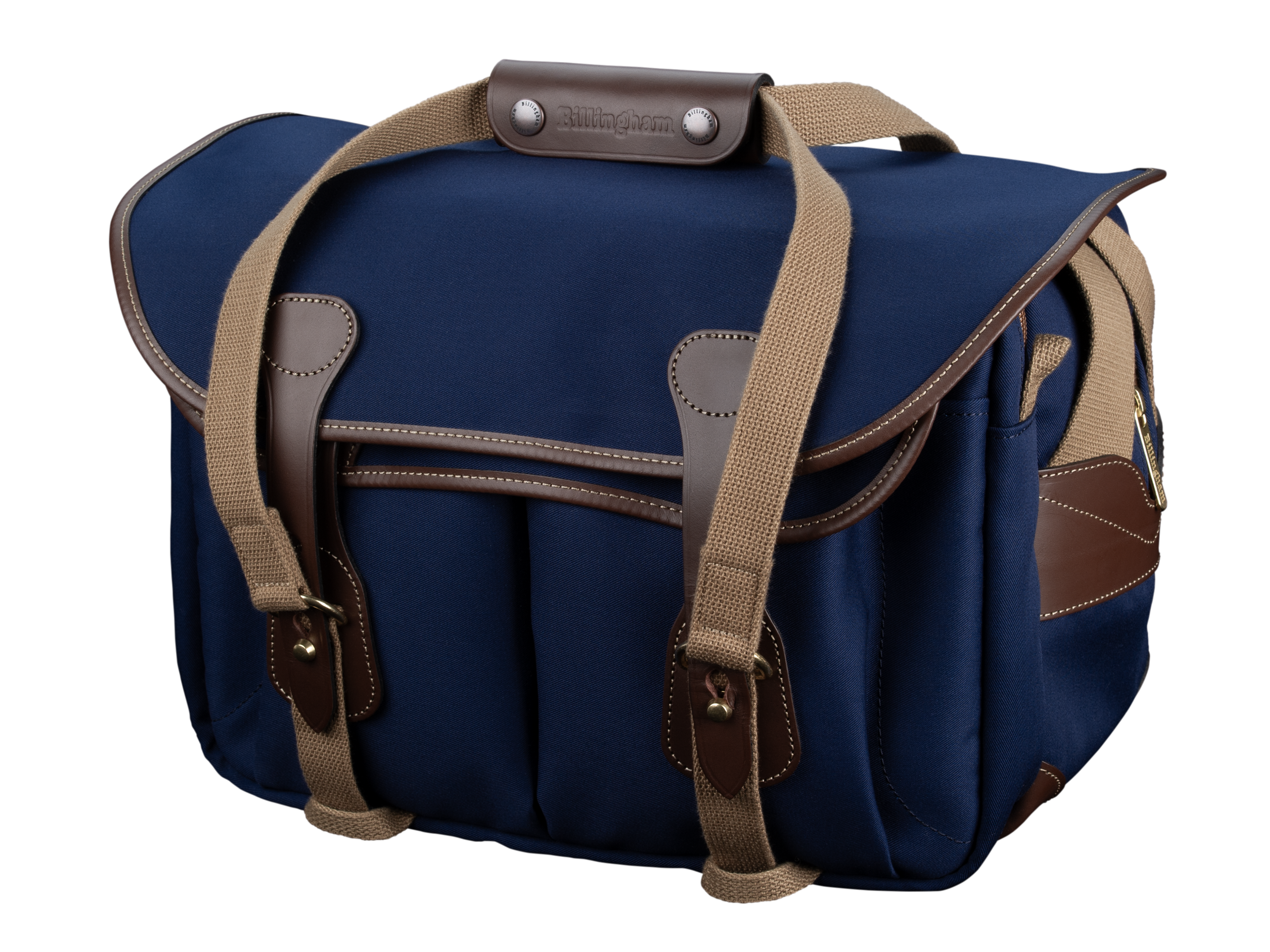 335 MKII Camera/Laptop Bag - Navy Canvas / Chocolate Leather