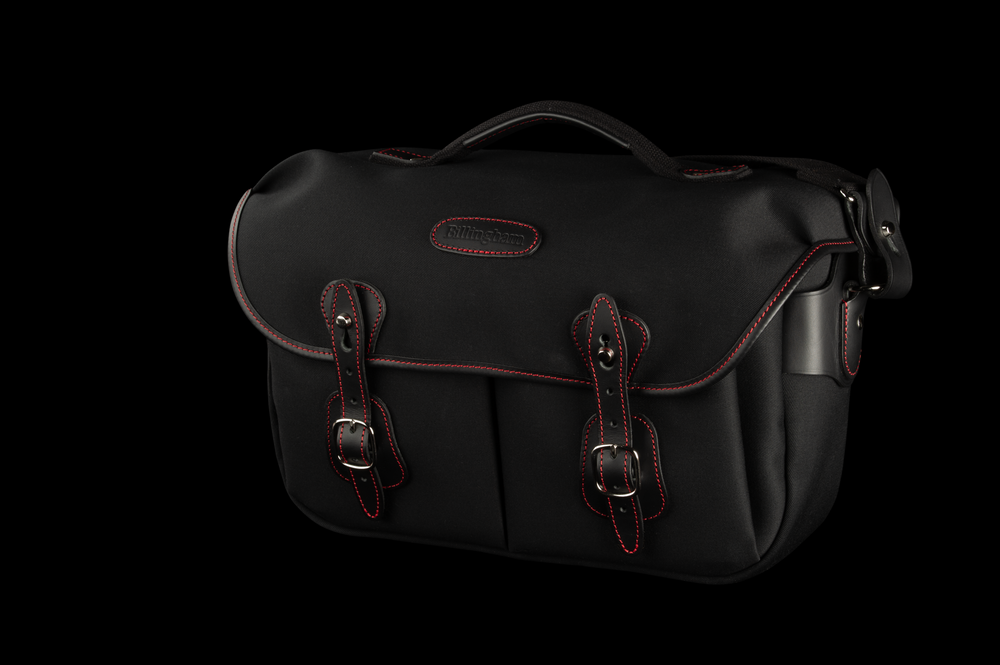 Hadley Pro 2020 Camera Bag - Black Canvas / Black Leather / Red Stitching (50th Anniversary Limited Edition) - Front