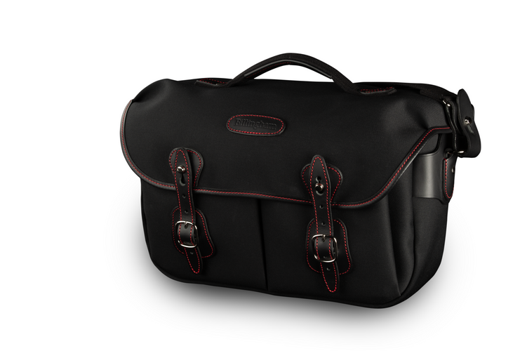 Hadley Pro 2020 Camera Bag - Black Canvas / Black Leather / Red Stitching (50th Anniversary Limited Edition) - Front
