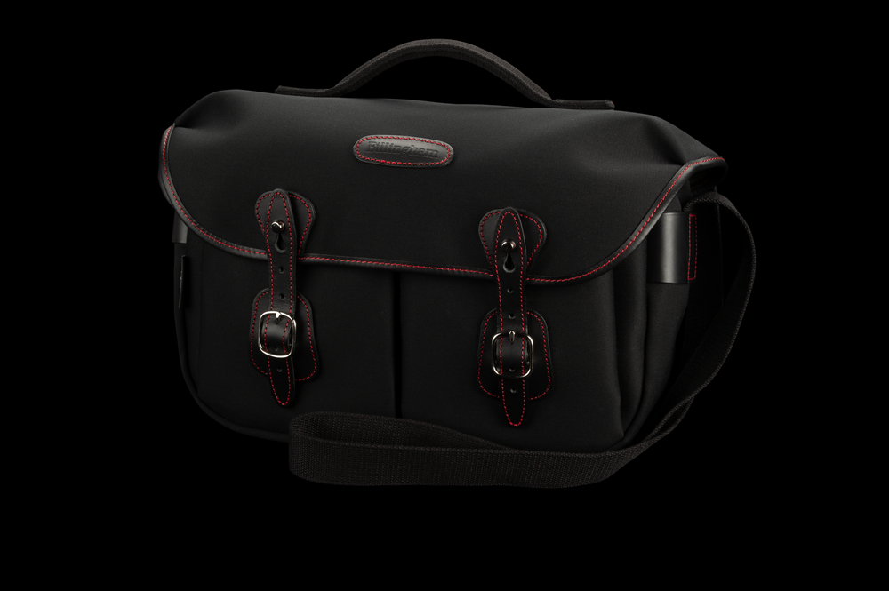 Hadley Pro Camera Bag - Black Canvas / Black Leather / Red Stitching (50th Anniversary Limited Edition) - Front