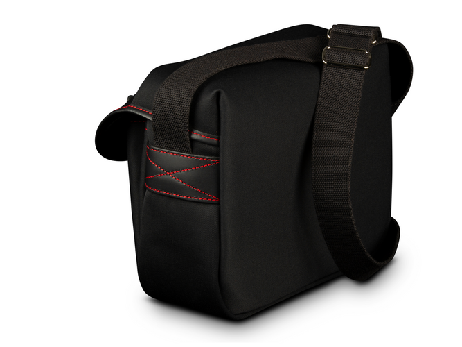 Hadley Small Camera Bag - Black Canvas / Black Leather / Red Stitching (50th Anniversary Limited Edition) - Back