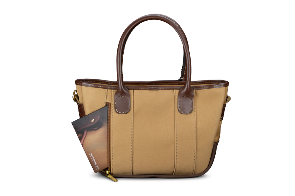 Key Grip Khaki Canvas Chocolate Leather Back Showing Pocket