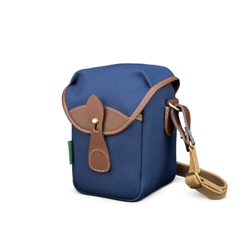 72 Navy FibreNyte Chocolate Leather Front