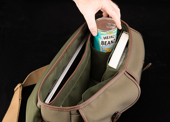 Icon Messenger Bag - Khaki Canvas/Tan Leather