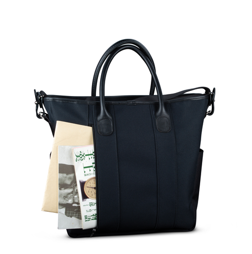 Best Boy Tote - Sage FibreNyte/Black Leather