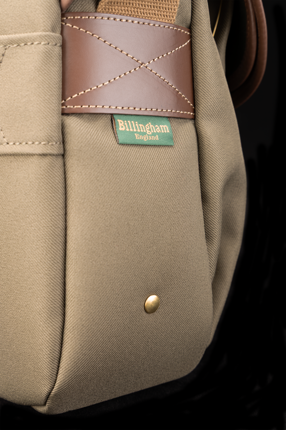 Icon Messenger Bag - Khaki Canvas/Tan Leather