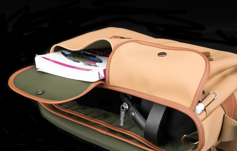 Icon Messenger Bag - Khaki Canvas/Tan Leather
