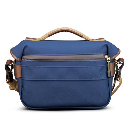 Billingham Hadley Small Pro Camera Bag Navy FibreNyte Chocolate Leather Back