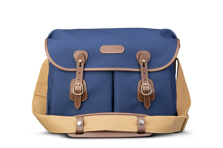 Icon Messenger Bag - Navy FibreNyte/Chocolate Leather