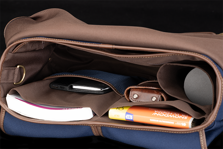 Icon Messenger Bag - Khaki Canvas/Tan Leather