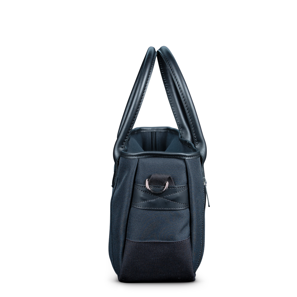 Key Grip Handbag Black FibreNyte Black Leather Side