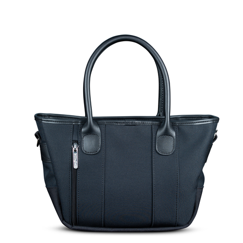 Key Grip Handbag Black FibreNyte Black Leather Back