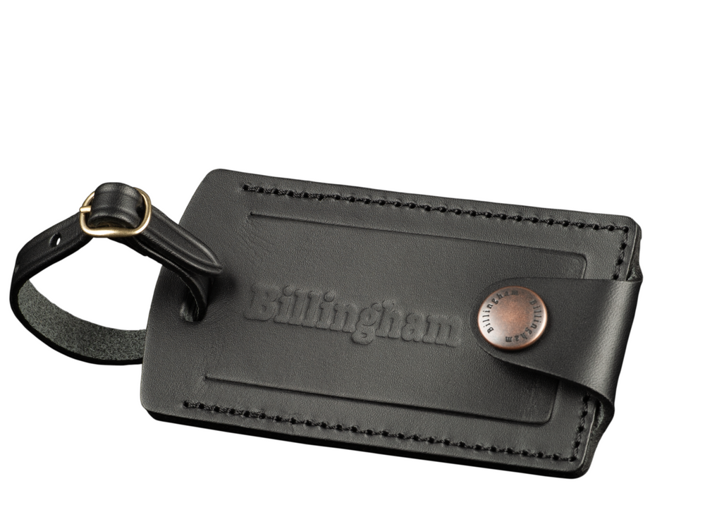 Luggage Tally - Black Leather / Brass Buckle