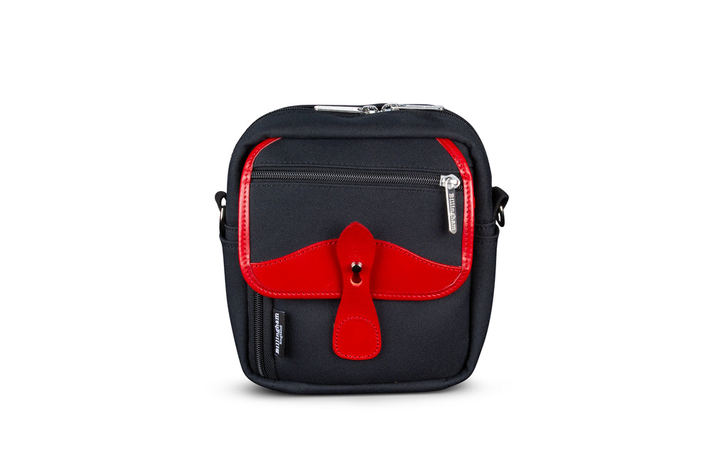 Pola Stowaway - Black FibreNyte / Red Leather