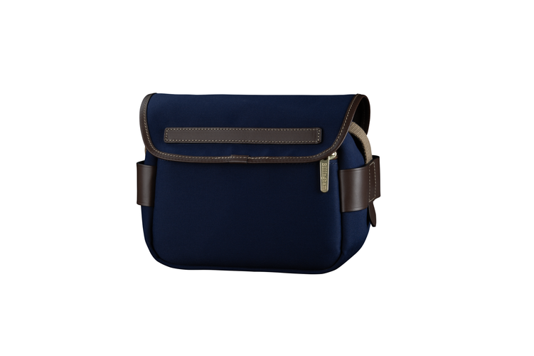 Billingham S2 Camera Bag - Navy Canvas / Chocolate Leather - Rear View