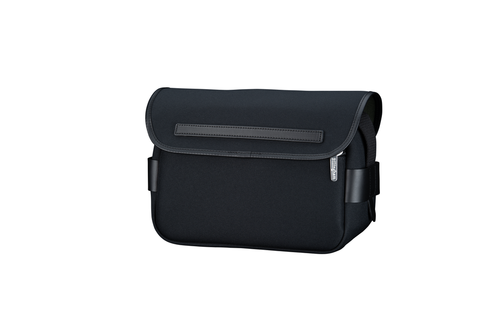 Billingham S3 Camera Bag - Black FibreNyte Black Leather - Rear VIew