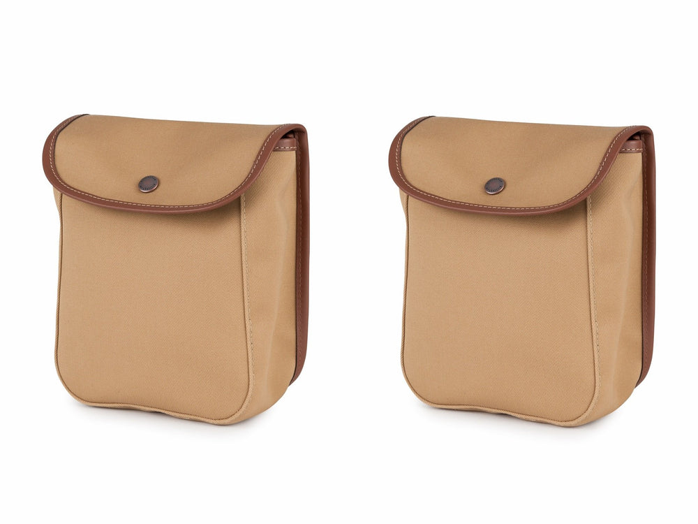 Billingham 550 End Pockets (Pair) - Khaki Canvas / Tan Leather