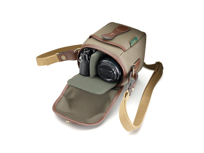 72 Camera Bag - Sage FibreNyte / Chocolate Leather