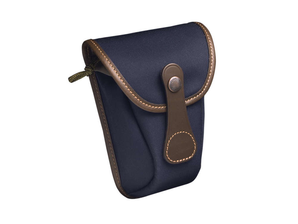 Billingham AVEA 7 End Pocket - Navy Canvas / Chocolate Leather
