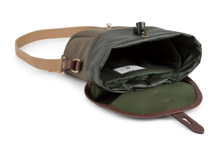 Galbin Binocular Case - 10 / Sage FibreNyte / Chocolate Leather