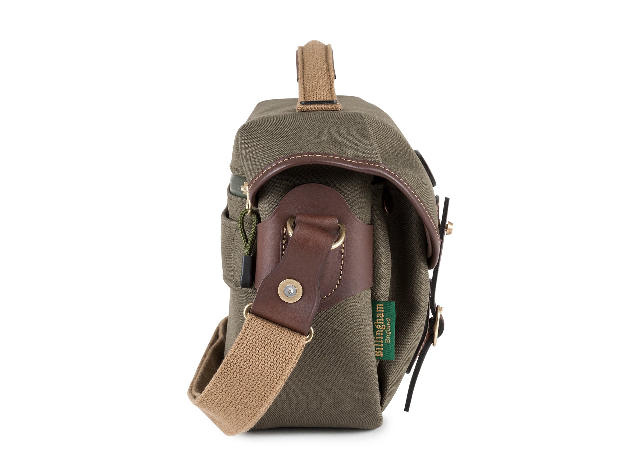 Hadley Small Pro Camera Bag - Sage FibreNyte / Chocolate Leather 