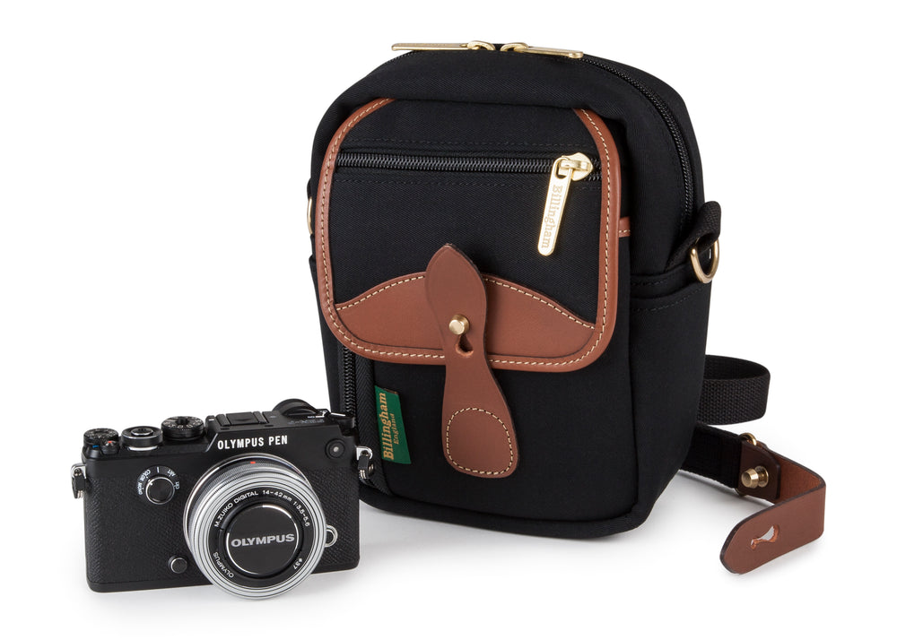 Compact Stowaway - Black Canvas / Tan Leather