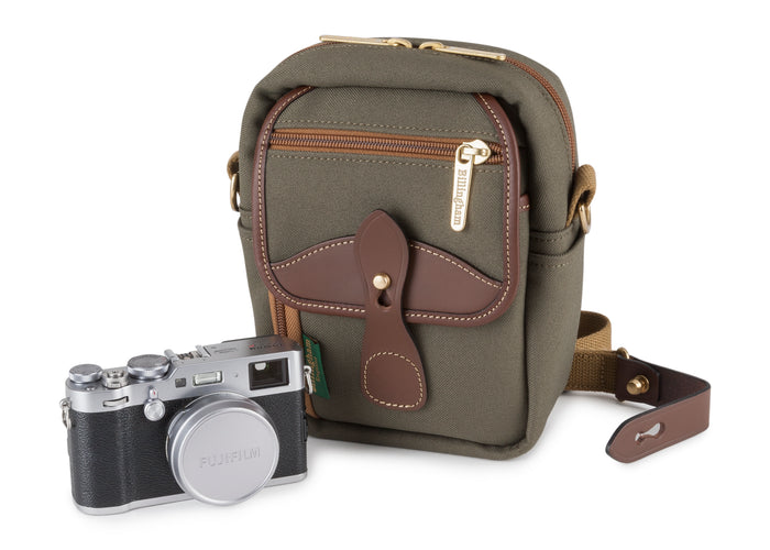 Compact Stowaway - Sage FibreNyte / Chocolate Leather