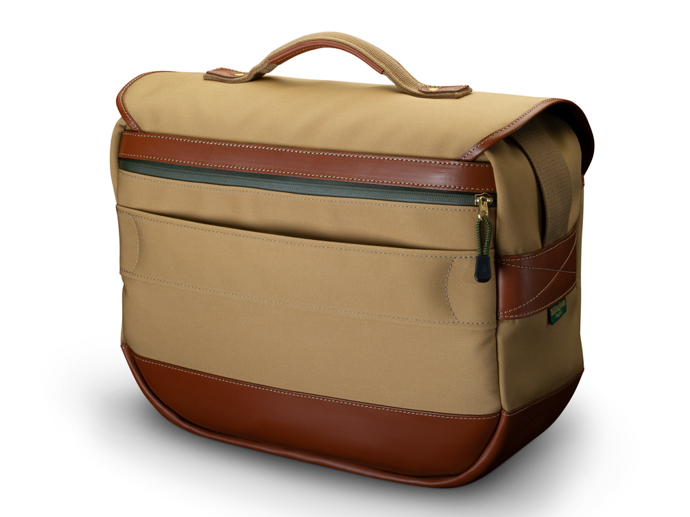 Billingham Eventer MKII Camera/Laptop Bag - Khaki Canvas / Tan Leather (rear view)