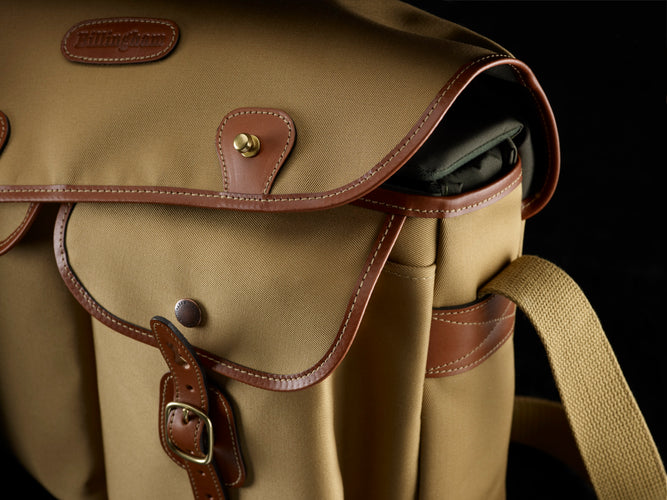 Hadley Large Camera Bag - Khaki Canvas / Tan Leather