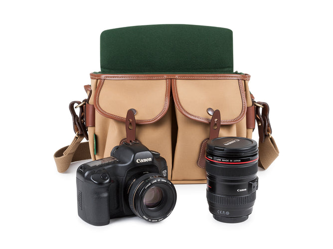 Hadley Small Pro Camera Bag - Khaki Canvas / Tan Leather