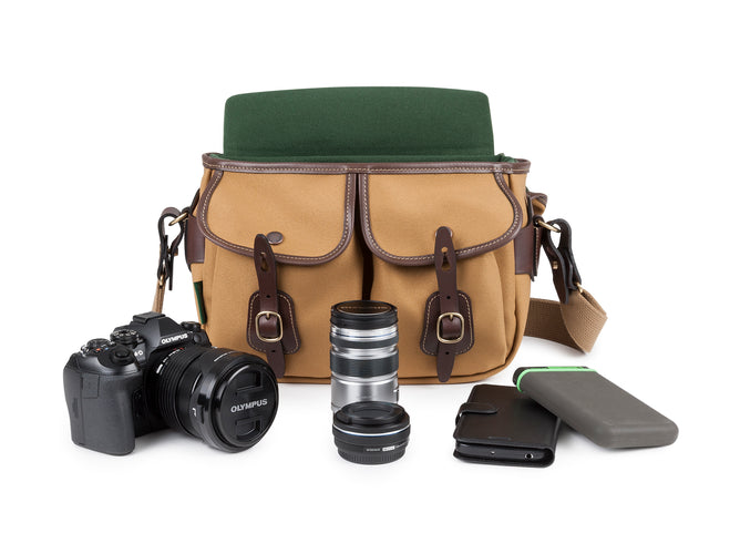 Hadley Small Pro Camera Bag - Khaki FibreNyte / Chocolate Leather