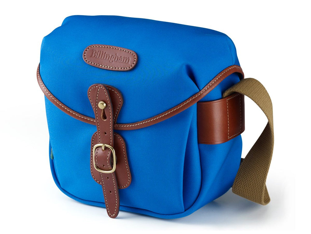 Billingham Hadley Digital Camera Bag - Imperial Blue Canvas / Tan Leather