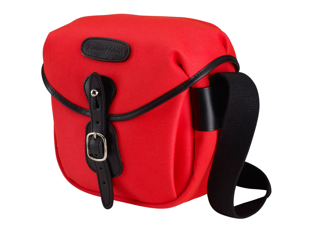 Billingham Hadley Digital Camera Bag - Neon Red / Black Leather