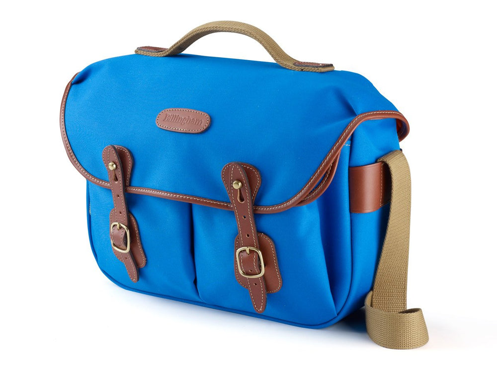 Billingham Hadley Pro Camera Bag - Imperial Blue Canvas / Tan leather