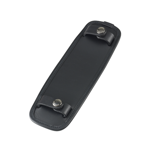 Shoulder Pads - SP50 (Black Leather / Nickel Coated Studs)