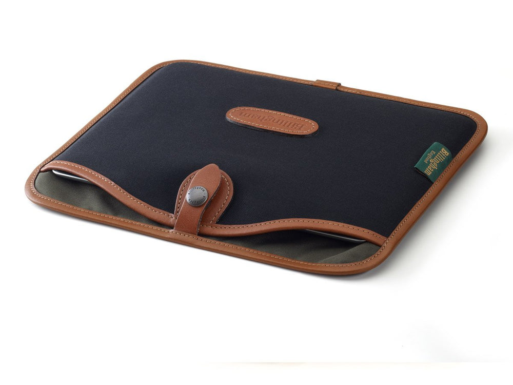 Billingham Tablet Slip - Black Canvas / Tan Leather