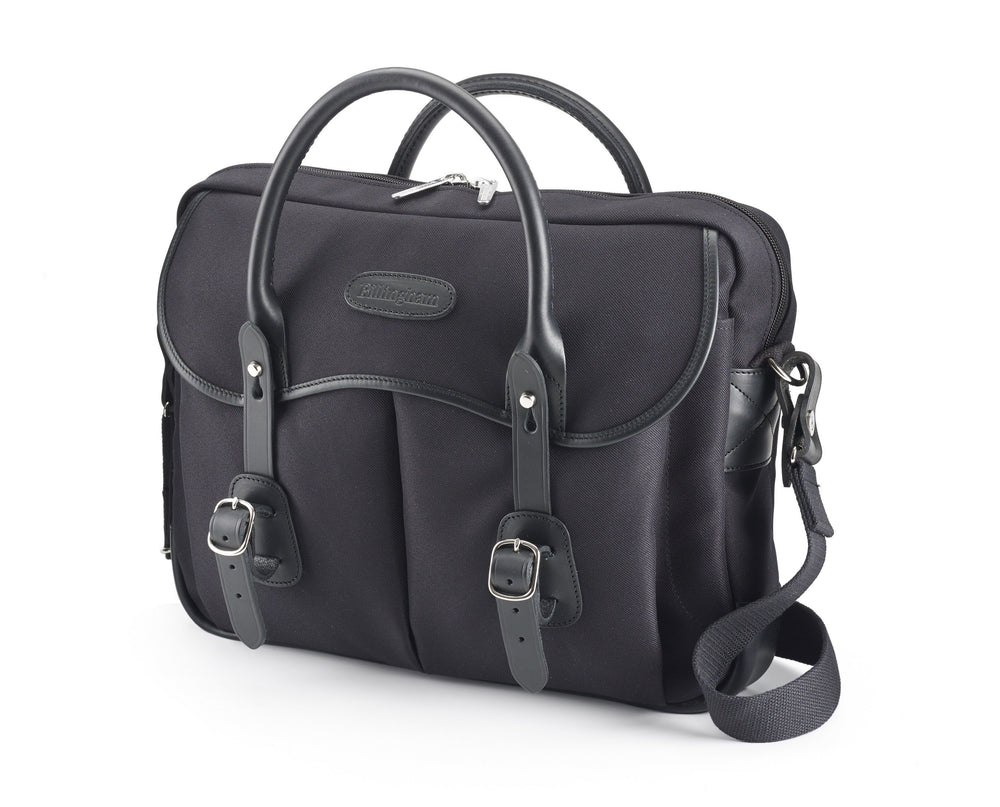 Billingham Thomas Briefcase & Laptop Bag - Black FibreNyte / Black Leather