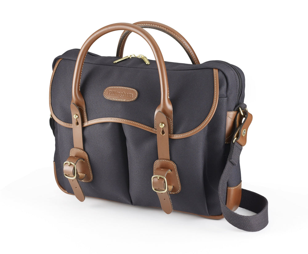 Billingham Thomas Briefcase & Laptop Bag - Black FibreNyte / Tan Leather
