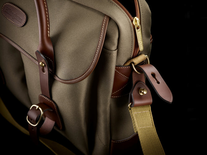 Thomas Briefcase & Laptop Bag - Sage FibreNyte / Chocolate Leather