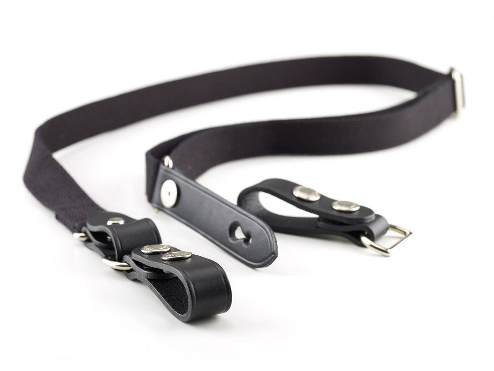 Billingham Waist Strap Attachment - Black Webbing / Black Leather